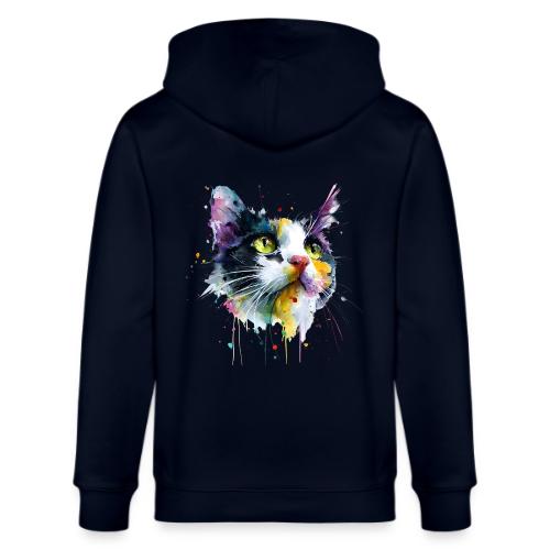 Cat: Painted Purr Expression - Stanley/Stella Cultivator Organic Zip Hoodie