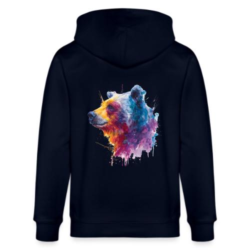 Watercolor Bear Portrait - Stanley/Stella Cultivator Organic Zip Hoodie