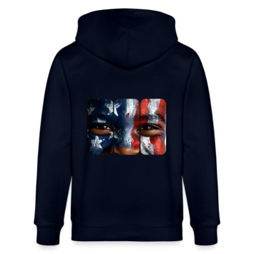 USA: Three Panels of Pride - Stanley/Stella Cultivator Organic Zip Hoodie