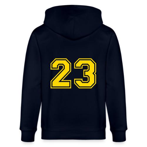 Number 23 in a classic athletic collegiate font - Stanley/Stella Cultivator Organic Zip Hoodie