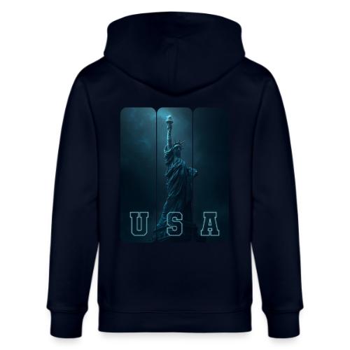 Neon Liberty USA Triptych - Stanley/Stella Cultivator Organic Zip Hoodie