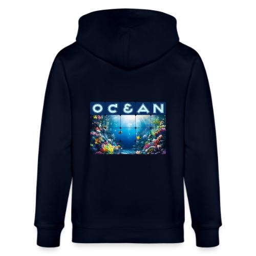 Ocean: Neon Reef Glow - Stanley/Stella Cultivator Organic Zip Hoodie