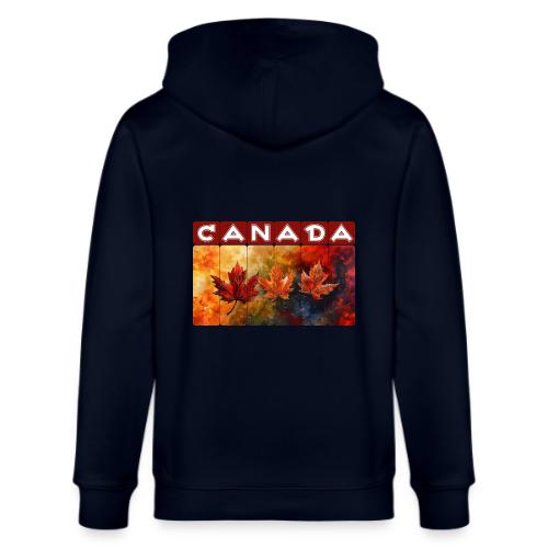 Painted Canada Leaves - Stanley/Stella Cultivator Organic Zip Hoodie