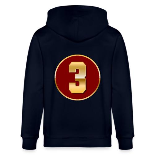 Number 3 in Gold Varsity Font - Stanley/Stella Cultivator Organic Zip Hoodie