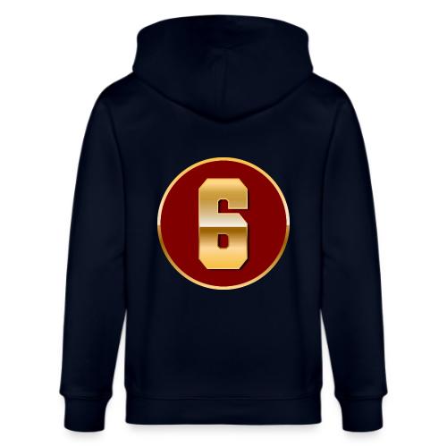 Number 6 in Gold Varsity Font - Stanley/Stella Cultivator Organic Zip Hoodie