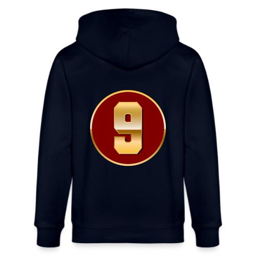 Number 9 in Gold Varsity Font - Stanley/Stella Cultivator Organic Zip Hoodie