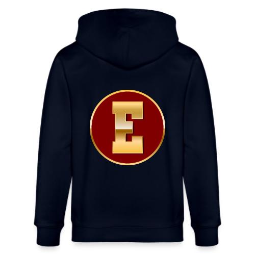 Letter E – Capital Varsity Alphabet Monogram - Stanley/Stella Cultivator Organic Zip Hoodie
