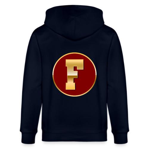 Letter F – Capital Varsity Alphabet Monogram - Stanley/Stella Cultivator Organic Zip Hoodie