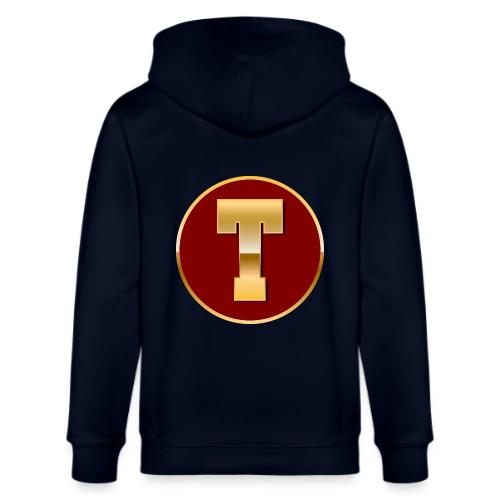 Letter T – Capital Varsity Alphabet Monogram - Stanley/Stella Cultivator Organic Zip Hoodie