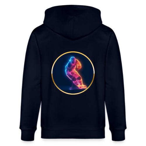 Hockey: Neon Hockey Sketch - Stanley/Stella Cultivator Organic Zip Hoodie