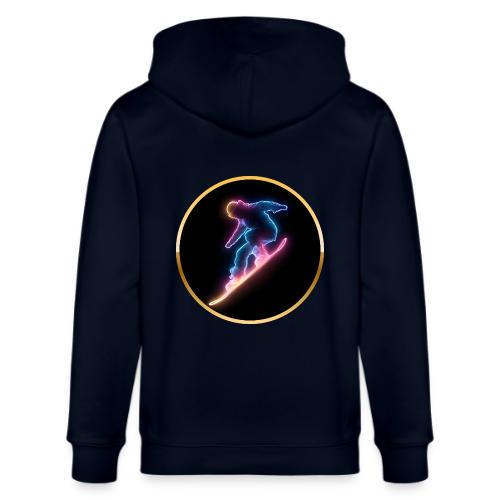 Snowboarding: Neon Snow Drift - Stanley/Stella Cultivator Organic Zip Hoodie
