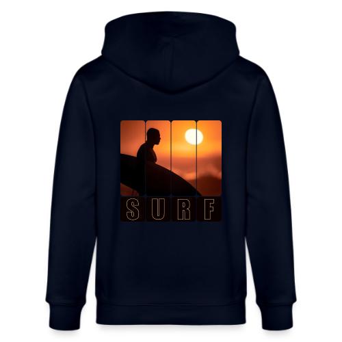 Surfing: Sunset Surf Panels - Stanley/Stella Cultivator Organic Zip Hoodie