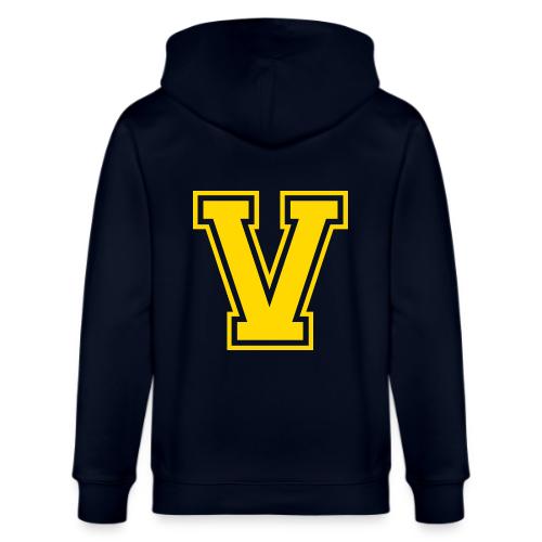 Letter V – Capital Athletic Alphabet Monogram - Stanley/Stella Cultivator Organic Zip Hoodie