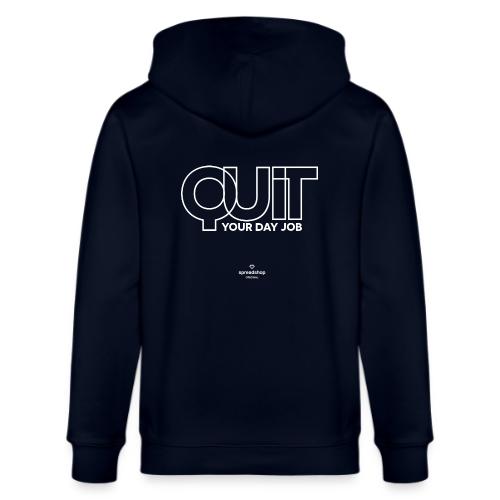 Quit in white - Stanley/Stella Cultivator Organic Zip Hoodie