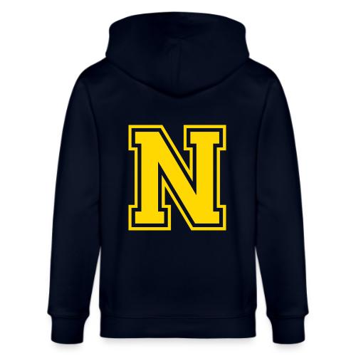 Letter N – Capital Athletic Alphabet Monogram - Stanley/Stella Cultivator Organic Zip Hoodie