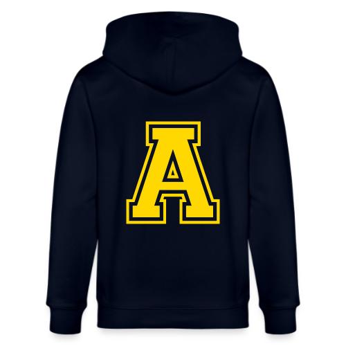 Letter A – Capital Athletic Alphabet Monogram - Stanley/Stella Cultivator Organic Zip Hoodie