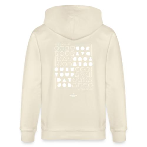 Quit upside white - Stanley/Stella Cultivator Organic Zip Hoodie