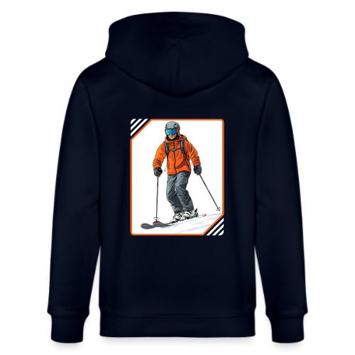 Skiing Thrill Ride - Stanley/Stella Cultivator Organic Zip Hoodie