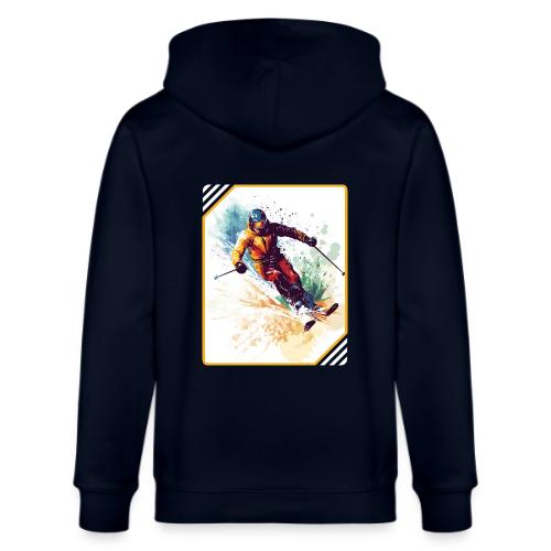 Winter Skiing Escape - Stanley/Stella Cultivator Organic Zip Hoodie