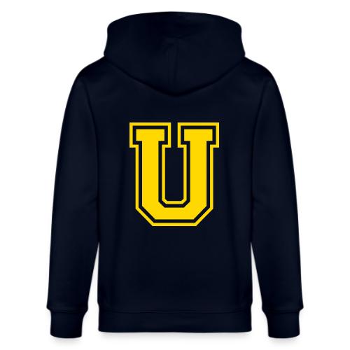 Letter U – Capital Athletic Alphabet Monogram - Stanley/Stella Cultivator Organic Zip Hoodie