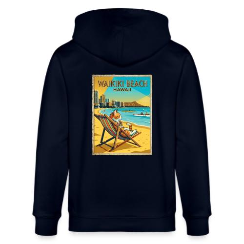 Waikiki Beach Cat - Stanley/Stella Cultivator Organic Zip Hoodie