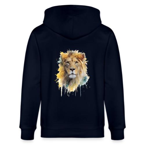 Watercolor Lion Portrait - Stanley/Stella Cultivator Organic Zip Hoodie