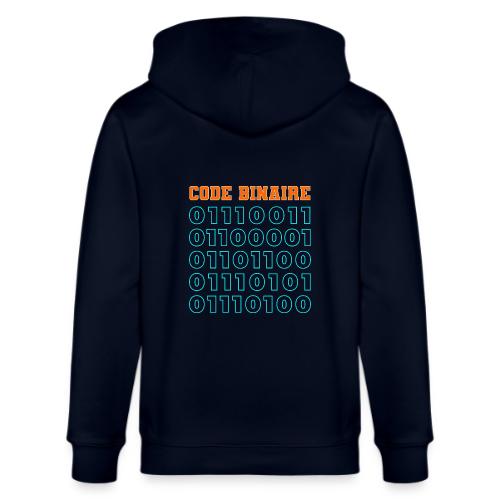 Hi in binary code - Stanley/Stella Cultivator Organic Zip Hoodie