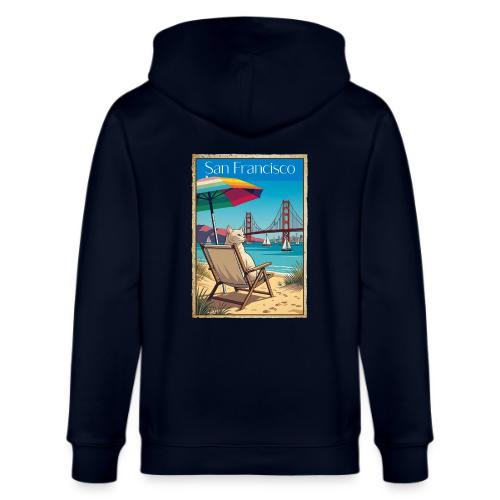 San Francisco Beach Cat - Stanley/Stella Cultivator Organic Zip Hoodie