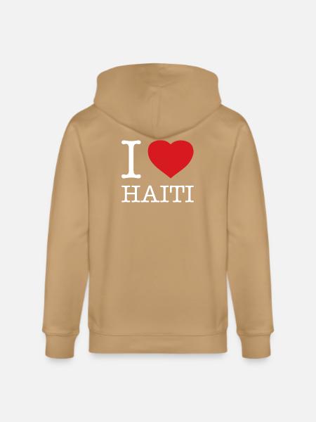I LOVE HAITI - Stanley/Stella Cultivator Organic Zip Hoodie -
