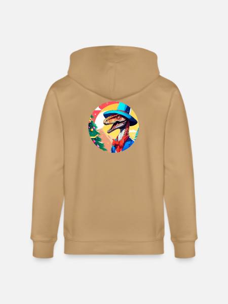 Merry Raptor Christmas - Stanley/Stella Cultivator Organic Zip Hoodie -