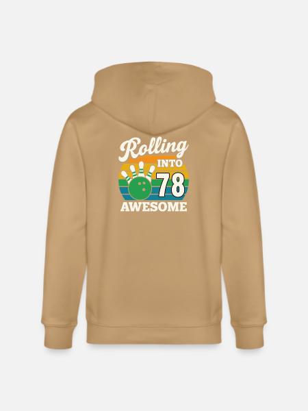 Bowling 78th Birthday Celebration Graphic - Stanley/Stella Cultivator Organic Zip Hoodie -