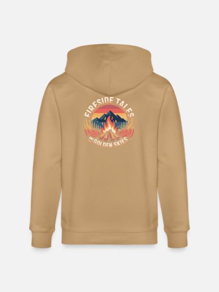 Fireside Tales And Golden Skies - Stanley/Stella Cultivator Organic Zip Hoodie -