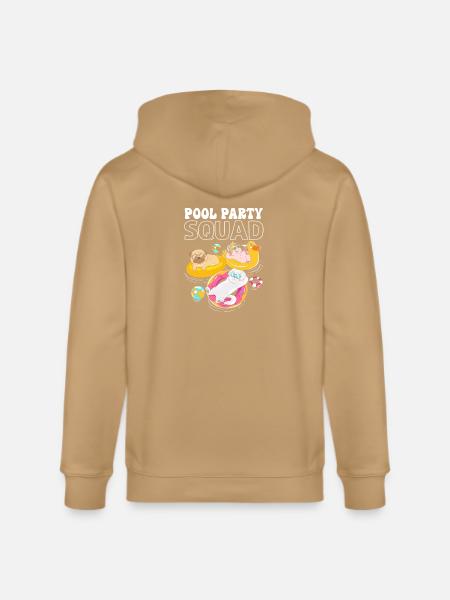 Kids Pool Party Squad Animals Birthday - Stanley/Stella Cultivator Organic Zip Hoodie -