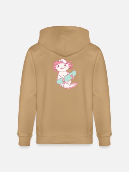 Axolotl Skater - Stanley/Stella Cultivator Organic Zip Hoodie -