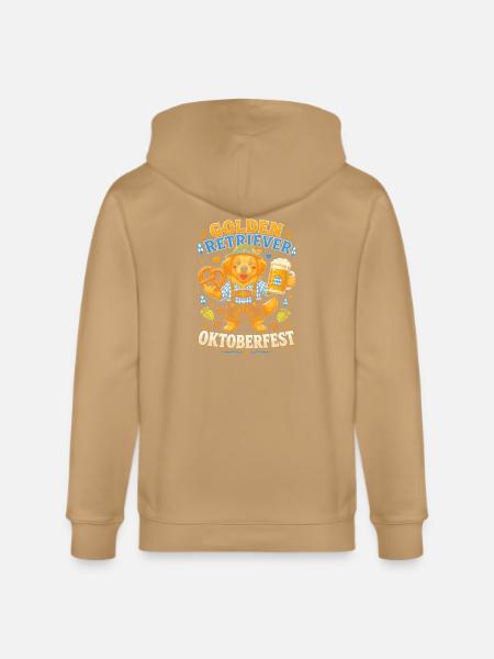 Golden Retriever Oktoberfest Cheer - Stanley/Stella Cultivator Organic Zip Hoodie -