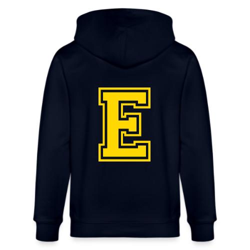 Letter E – Capital Athletic Alphabet Monogram - Stanley/Stella Cultivator Organic Zip Hoodie