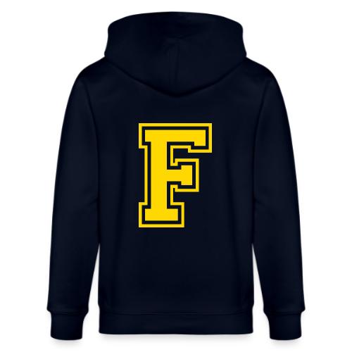 Letter F – Capital Athletic Alphabet Monogram - Stanley/Stella Cultivator Organic Zip Hoodie