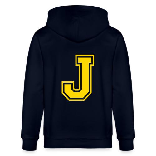 Letter J – Capital Athletic Alphabet Monogram - Stanley/Stella Cultivator Organic Zip Hoodie