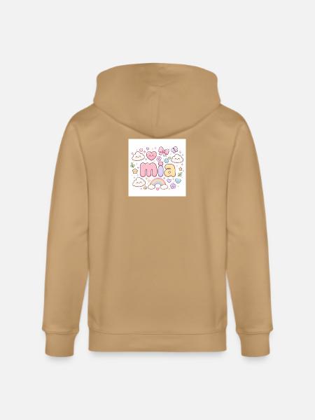 Mia Rainbow Cloud Cute Design - Stanley/Stella Cultivator Organic Zip Hoodie -