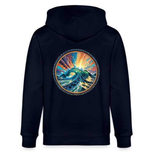 Rainbow Ray Wave - Stanley/Stella Cultivator Organic Zip Hoodie