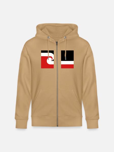 Maori Flag - Stanley/Stella Cultivator Organic Zip Hoodie - natural raw