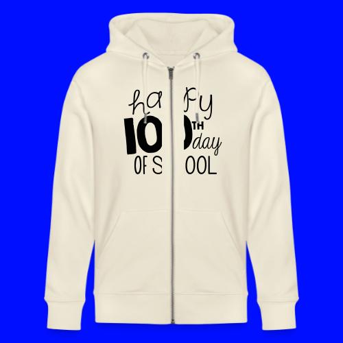 Happy 100th Day of School Chalk Teacher T-Shirt - Stanley/Stella Cultivator Organic Zip Hoodie
