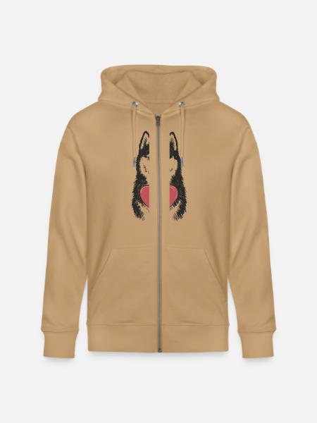 Husky Crying Broken Heart - Stanley/Stella Cultivator Organic Zip Hoodie -