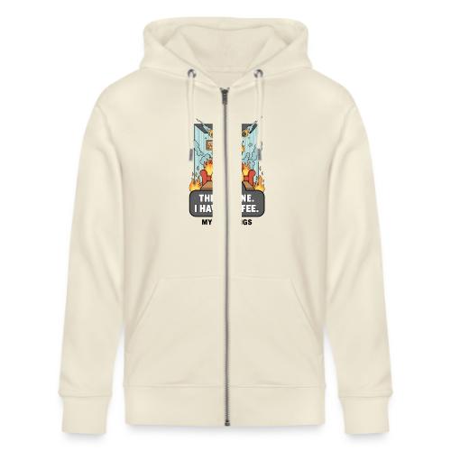 🔥 Funny Dog Meme “This Is Fine, I Have Coffee” - Stanley/Stella Cultivator Organic Zip Hoodie