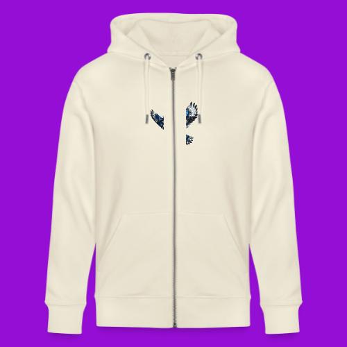 Silver Blue Jay in Flight - Stanley/Stella Cultivator Organic Zip Hoodie