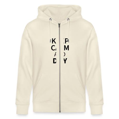 Keep Calm and DIY On Black Text - Stanley/Stella Cultivator Organic Zip Hoodie