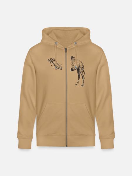 Camel T-Shirt - Stanley/Stella Cultivator Organic Zip Hoodie - 