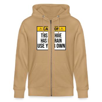 Funny Sign Design - Stanley/Stella Cultivator Organic Zip Hoodie -  - Front