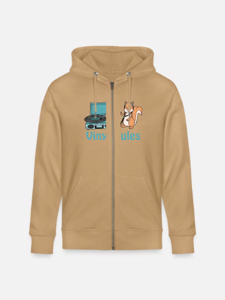 vinyl rules sky blue - Stanley/Stella Cultivator Organic Zip Hoodie -