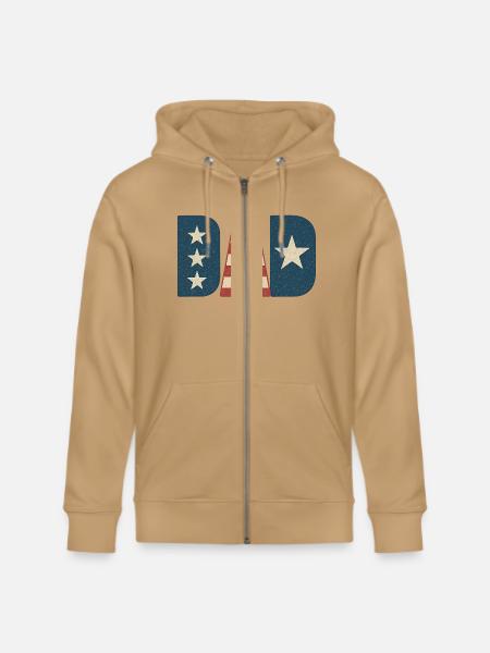 DAD 4th of July - Stanley/Stella Cultivator Organic Zip Hoodie - 